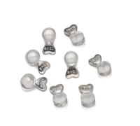 Xinglongs 60 chiusure per orecchini a forma di cuore, in silicone, regolabili, di ricambio, per orecchini a perno cadenti, accessori ipoallergenici, Misura unica, Agar