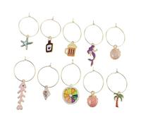 Xinglongs Ciondoli per bicchieri da vino, 50 pezzi, per bicchieri da viaggio, spiaggia, feste a tema, Misura unica, Acetato, Nessuna pietra preziosa