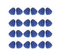 Xinglongs Confezione da 24 pompon da cheerleader, con manico in plastica, per eventi sportivi e spettacoli di danza, 24BD, colore blu