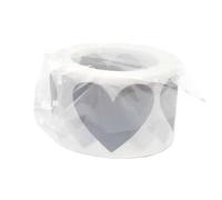 Xinglongs Etichette da grattare, 2 rotoli, 300 pezzi/rotolo, 30 x 35 mm, adesivi da grattare a forma di cuore d'amore, etichette per feste per codici segreti, giochi a casa, messaggi di nozze