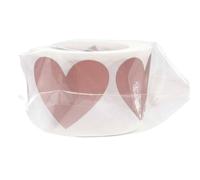 Xinglongs Etichette da grattare, 2 rotoli, 300 pezzi/rotolo, 30 x 35 mm, adesivi da grattare a forma di cuore d'amore, etichette per feste per codici segreti, giochi a casa, messaggi di nozze