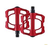 Xinglongs Pedali per bicicletta, 5 paia, larghi, piatti, facili da installare, colore rosso