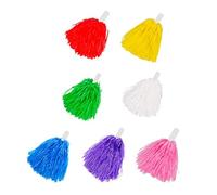 Xinglongs Pompon da cheerleader, 8 pezzi, per cheerleader, tifosi a forma di fiore, per danza, sport, partite e decorazioni per concerti (rosa)