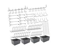 Xinglongs Set di 3 ganci per pannello forato, kit organizer per accessori per pannelli forati per distanza tra fori da 2,5 cm, vari strumenti, ganci da parete, 80 pezzi/set