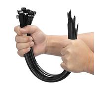 XINGO 16 inch Black Zip Ties Heavy Duty 100 PCS, 175 LBS Ultra Strong Plastic Wire Ties, Large Cable Ties Extra Long Tie Wraps, Indoor and Outdoor UV Resistant