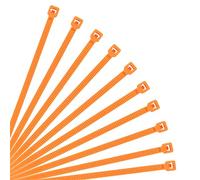 XINGO Fascette in nylon con chiusura lampo autobloccanti per cavi di sicurezza, forza minima 18,1 kg, confezione da 500 pezzi, (250mm x 3.6mm, Arancione)
