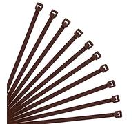 XINGO Fascette in nylon con chiusura lampo autobloccanti per cavi di sicurezza, forza minima 18,1 kg, confezione da 500 pezzi, (250mm x 3.6mm, Marrone)