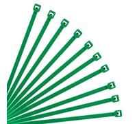 XINGO Fascette in nylon con chiusura lampo autobloccanti per cavi di sicurezza, forza minima 18,1 kg, confezione da 500 pezzi, (250mm x 3.6mm, Verde)