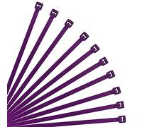 XINGO Fascette in nylon con chiusura lampo autobloccanti per cavi di sicurezza, forza minima 18,1 kg, confezione da 500 pezzi, (200mm x 3.6mm, Viola)