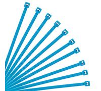 XINGO Fascette in nylon con chiusura lampo autobloccanti per cavi di sicurezza, forza minima 18,1 kg, confezione da 500 pezzi, (250mm x 3.6mm, Blue)