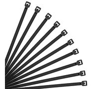 XINGO Fascette in nylon con chiusura lampo autobloccanti per cavi di sicurezza, forza minima 18,1 kg, confezione da 500 pezzi, (300mm x 3.6mm, Nero)