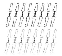 XINGSUI 16 Pezzi girevole clips doppio, vento Spinner clip gancio doppio, appeso in acciaio inox ganci girevoli clip, appeso campane a vento, forniture di partito (8 nero + 8 argento)