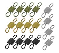XINGSUI 16 pezzi tattico Molle Retainer Fitting, strumento all'aperto fettuccia tattica, per corda di sopravvivenza all'aperto rendendo cordini, portachiavi (4 colori)