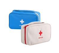 XINGSUI 2 Pezzi Kit di Pronto Soccorso,Mini Kit di Primo Soccorso Portatile,per le emergenze a casa,all'aperto, in campeggio(blu,grigio)
