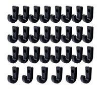XINGSUI 30 Pezzi Ganci di Ancoraggio per Kayak,Ganci di Ancoraggio in Nylon,J Forma Nylon Nero Ancoraggio Ganci,per Kayak Canoa Cavo Canoe Barche(Senza Viti)