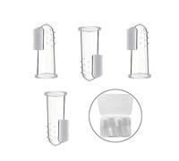 XINGSUI 4 pezzi Spazzolino da dito, spazzolino da dito in silicone morbido con custodia per la pulizia di denti, fessure e alimenti (trasparente)