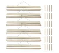 XINGSUI 6 Sets 31cm Poster Rotaie in Legno,Gancio di Poster Hanger Fai Da Te,Cornice per poster,Barra per Poster Immagini,per appendere poster, stampe artistiche su tela