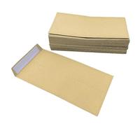 XINGSUI 60 Pezzi Buste per Lettere, Marrone, Mini Buste,per la casa,ufficio | Carta, 7,5 × 16 cm, chiusura con nastro biadesivo, personalizzabile, senza cartoncino, per spedire cartoline, lettere e altro