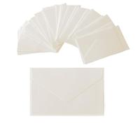 XINGSUI 80 Pezzi 14,13 * 2,75 Pollici Vintage Bustes Carta Kraft, Piccolo Buste da Lettera, Semplice Flip Buste per Partecipazioni, per Biglietti Auguri, Regali, Lettere Minuscole (Bianco)