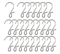 XINGSUI Gancio a forma di S da 25 pezzi, gancio in metallo a forma di S, ganci per decorazioni natalizie, gancio per luci da festa, adatto per appendere interni ed esterni
