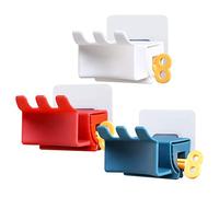 XINGSUI Porta spazzolino da parete-3 set Spremiagrumi a rullo, porta spazzolino 3 in 1, porta spazzolino e tazza per il bagno (3 colori)