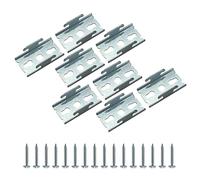 XINGSUI Staffa per Asta per Tenda-4 Pairs Doppio Lato Staffa per Tenda in Metallo Gancio,Staffa per Binario Tenda per L'Asta Appendiabiti della Camera da Letto(con Viti)