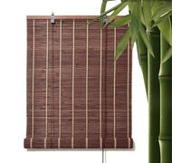 XINGWANGG Tenda a Pacchetto in bambù Natura,Tapparella Avvolgibile Bamboo,Tenda a Rullo Oscurante,Veneziana per Finestre,Porte e Balconi,Personalizzabile,Larghezza x Altezza (60cm x 180cm)