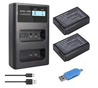 XINGWEI Confezione da 2 Batterie di Ricambio LP-E10 e Display LCD Caricatore Doppio USB per Canon EOS Rebel T3, T5, T6, Kiss X50, Kiss X70, EOS 1100D, EOS 1200D, EOS 1300D Fotocamera Digitale