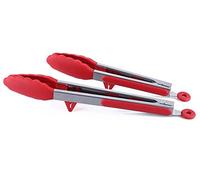 XINGXINRONG Kitchen pinze Cucina Professionali Multiuso, Set da 2 pinze (23cm e 30,5cm). Pinze dottate di Un Intelligente Fermo di Sicurezza e 2 Piedini d' appoggio