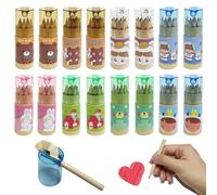 XingyLi 16 Pack Mini Matite Colorate Cartoni Animati in 12 Colori, Matite Colorate Portatili con Temperino, Pre-Affilate, Carino Set Riempi Borsa Party per Adulti Artisti Disegno Schizzo Classe Premi