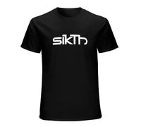 XINGYUE STAR Sikth Mens 100% Cotton Short Sleeve T-Shirt Black XL