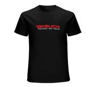 XINGYUE STAR Takeuchi Excavators Heavy Construction Equip Ment Logo 100% Cotton Short Sleeve T-Shirt Black M