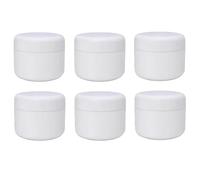 XINGZI Set di 6 vasetti cosmetici in plastica ricaricabili con inserti interni e coperchi a cupola 250 ml e 250 g per esfolianti, oli, unguenti, creme, balsami per labbra, lozioni