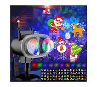 XINHAN Il proiettore di Natale Halloween Illumina l'esterno 3D OC-EAN Wave e Il proiettore Impermeabile a 16 Motivi for Halloween in Interni - Proiettore per Le Feste(Water Pattern)