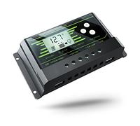 XINHAN Regolatore di carica solare, 30A Controller solare 1 2V/24V Dual USB PWM Controller di carica intelligente leggera di strada