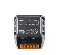 XINHAN Regolatore di carica solare, PWM Controller solare CMP12 10A 12V/24V Monitoraggio del di energia solare