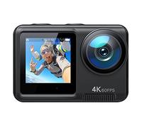 XINHAN Telecamera d'azione 4K / 60FPS Dual-Screen 32ft Impermeabile con tappeti da 1350 mAh, Touch Screen vlog Cam, Camcorder subacqueo -Guarda Il filmato
