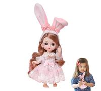 Xinhuju Anime Bambola - Giocattolo Bambola Principessa 16 cm con 13 articolazioni e abbigliamento mobile | Bambola per ragazze possibili con per il trucco, scarpe e abiti, regalo divertente