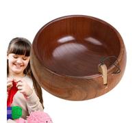 Xinhuju bols au Crochet résistants à l'usure Avec Trou Pour tricoteurs, BOL à fil en Bois, BOL à fil à tricoter, Bols à tricoter portables en Bois - BOL Porte-fil Rustique, Crochet