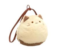Xinhuju Borsa tote in peluche di gatto, a forma di animale, materiale morbido | gatto messaggero purse per donne e ragazze, a mano in peluche multiuso per brevi viaggi, C, Se référer
