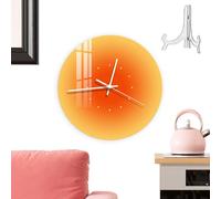Xinhuju Creativo - giornale, decorazioni acriliche | Design estetico al tramonto, orologio da movimento silenzioso, camera da letto sala giochi per un tempismo elegante, ambiente d'atmosfera, rinforzo