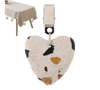 Xinhuju di tovaglie - Clip per Il Cuore in Pietra Naturale, Stoffa, Ganci Copertura Eleganti, Supporti Resistenti al affidabili | Supporto Portatile i Matrimoni Laurea la Famiglia