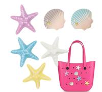Xinhuju Fascino per | 6 pezzi borsa da spiaggia accessori decorazione estiva per | piccola borsa decorativa fascino decorazioni morte per donne e ragazze, Siehe Beschreibung, Vedi descrizione, Vedi