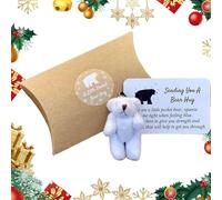 Xinhuju - Mini orsetti tascabili in peluche, dolci ricordi ispiratori, simpatia - regalo di comfort commemorativo, giocattolo morbido con scheda di abbraccio | per bambini amici della famiglia in