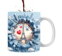 Xinhuju Paris Tower - Tazza da drinking Water Cup, 3D France Paris Tower Ceramic Drinking Cup for Coffee, Tea, Milk, Beverage Enthusiasts
