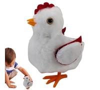 Xinhuju Pulcino di peluche, pollo di peluche - giocattolo elettronico di pollo di peluche con suono | ali morbide che saltano e svolazzano pollo camminatore a batteria per ragazzi e ragazze
