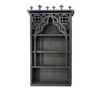 Xinhuju Scaffale di luna in legno - Giaccia di montato a parete, mobile da binnastico gotico per camera da letto | Memoria decorativa per smalto per unghie, pietre e cristalli, griglia sospesa per c