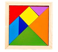 Xinhuju Tangram Puzzle - Wooden Tangragram Game per Bambini con Blocchi Colorati di Motivi | Apprendimento educativo Giocattolo Puzzle per Bambini di età Compresa tra 4 e 8 Anni, di Sviluppo d