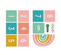 Xinhuju Wall Stickers - Tiles Play Mat, Puzzle Numbers Pad Plade - Pathway Floor Decs for Hop Games Kids Kids Adesivi Marelle