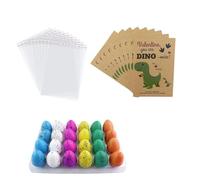 Xiniy 24 Pezzi Mini Magia da Cova Uova di Dinosauro Che Si Gonfiano per Trattare I Bambini Regali di Compleanno per Gli Ospiti Baby Shower per Ragazzi Giocattolo Durevole Circa 2 X 3 cm